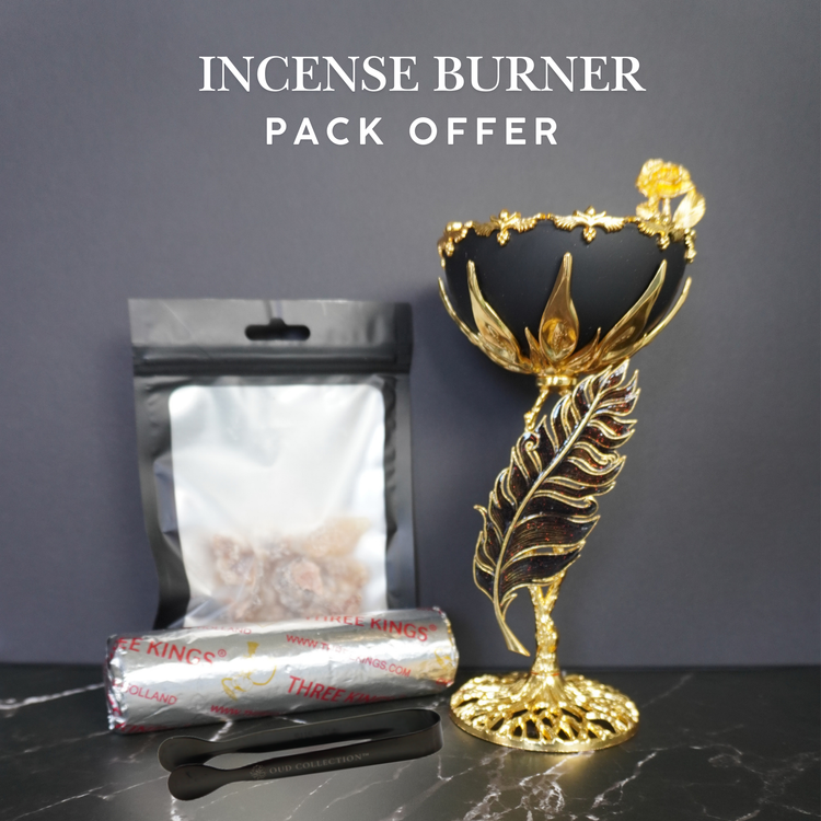 Black Incense Burner Complete Value Pack