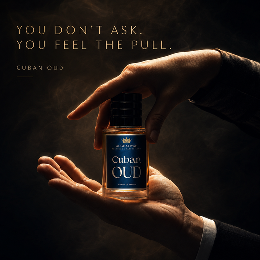 Cuban Oud by AL GHALIYAH, a dark unisex extrait de parfum with tobacco, oud and spice notes