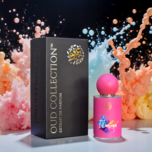 Luxury floral perfume presented in a gift box