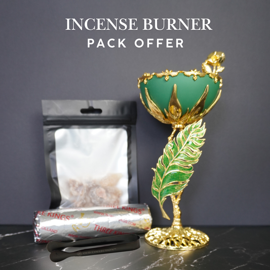 Green Incense Burner Complete Value Pack