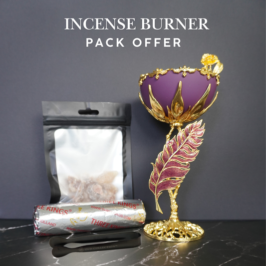 Purple Incense Burner Complete Value Pack