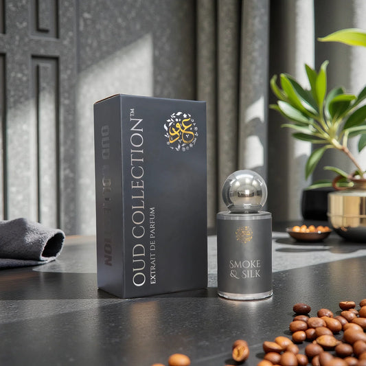 Smoky extrait de parfum with coffee, tobacco, and sandalwood