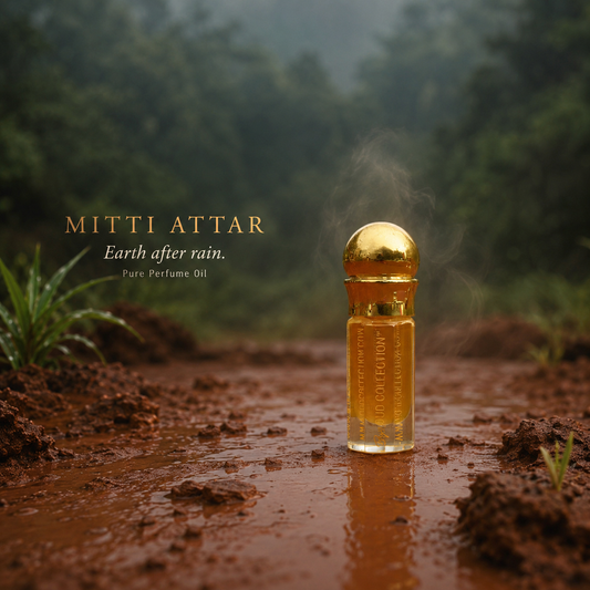 Mitti Attar, Dry earth, mineral warmth, Mysore sandalwood