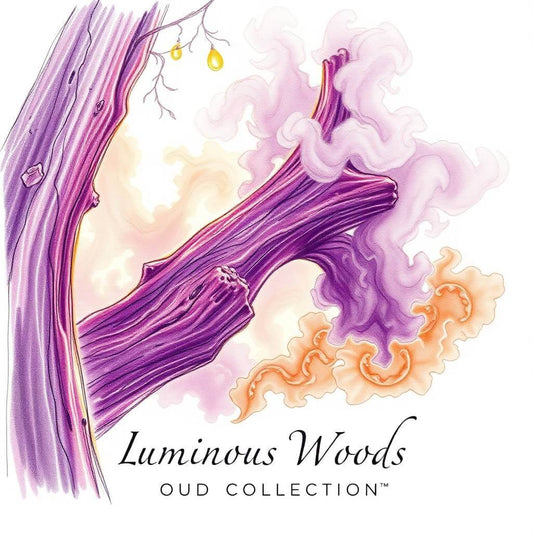 Artisan perfume oil sample set with citrus, woods, and oud